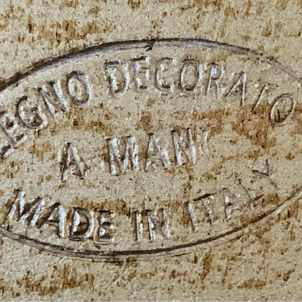 Vintage Tray Wood Hand Made Legno Decorato A Mano Made In Florence